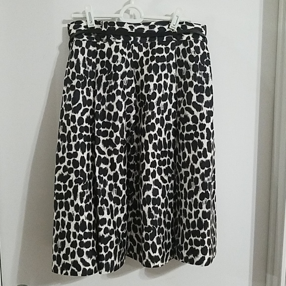 NWT Kate Spade Leopard Silk Skirt - Picture 2 of 4